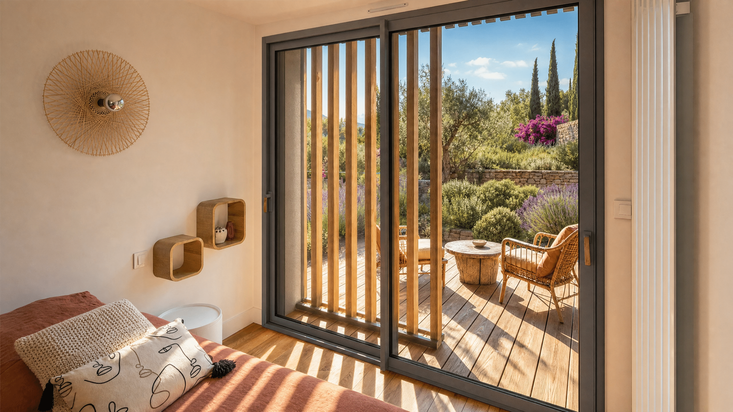 Baie vitrÃ©e aluminium Cuzco avec vue mÃ©diterranÃ©enne â€“ Var Pose Alu