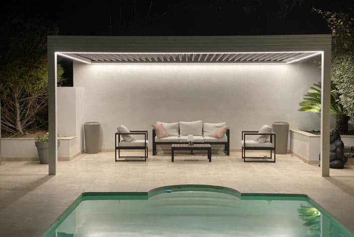 Pergola avec Ã©clairage intÃ©grÃ©