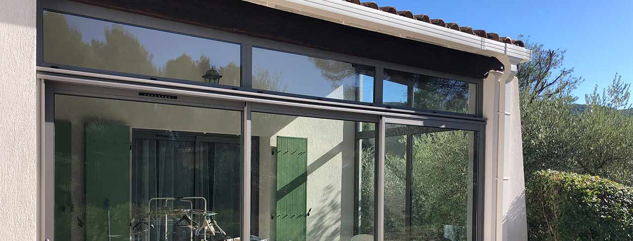 Fermeture terrasse avec fenÃªtres et baies coulissantes