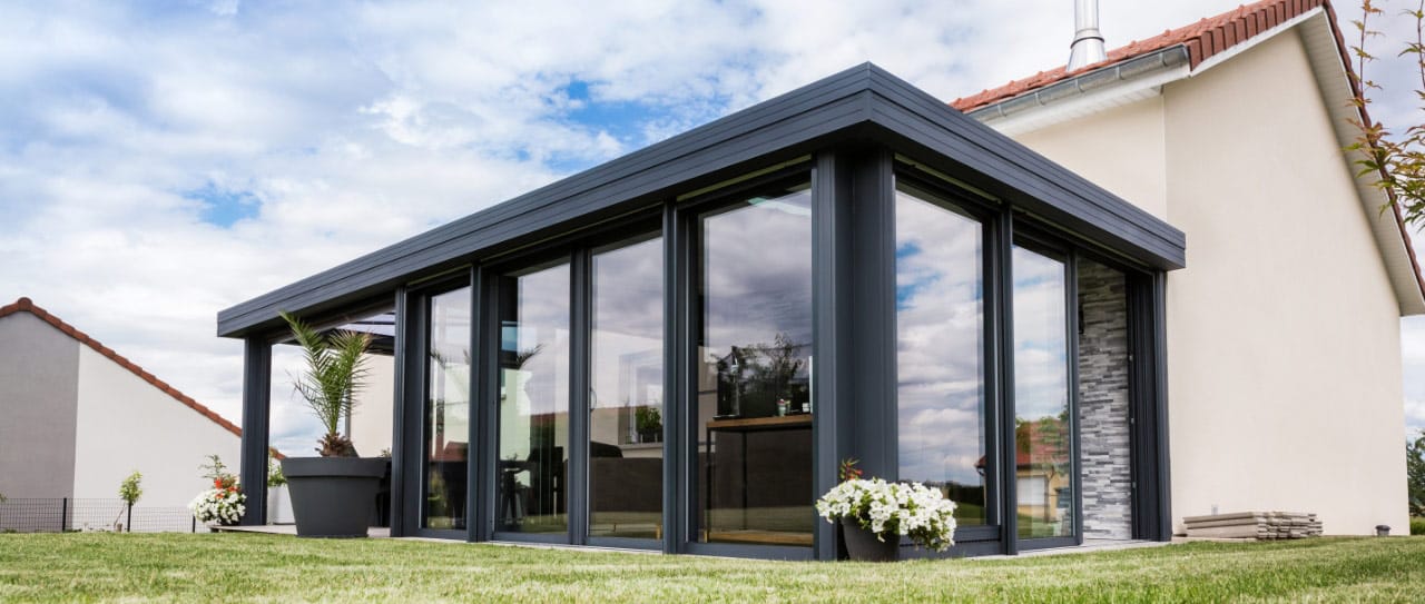 vÃ©randa moderne anthracite