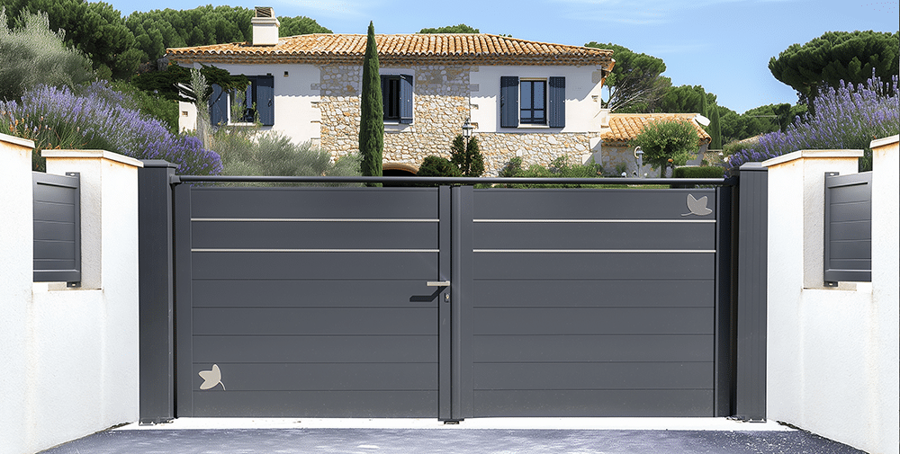 Portail sur mesure Ollioules en aluminium par Var-Pose-Alu dans le Var 83